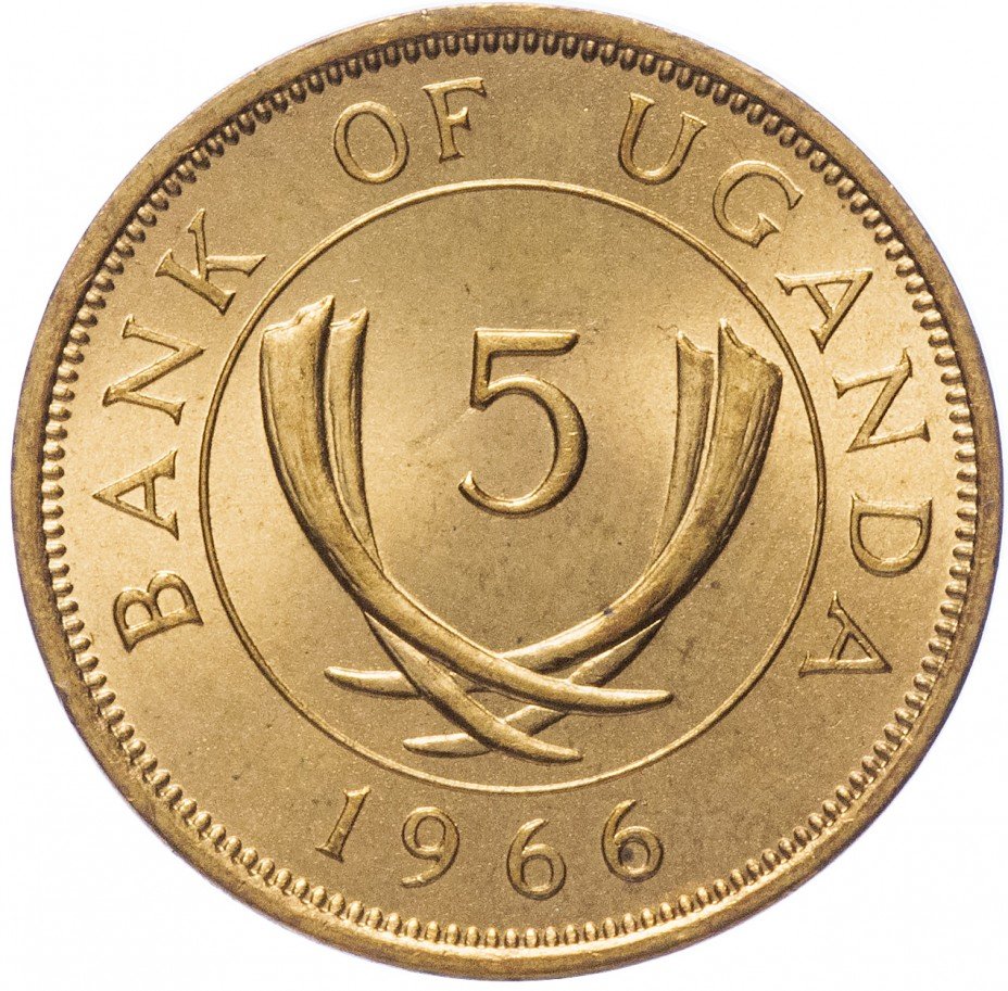 купить Уганда 5 центов 1966