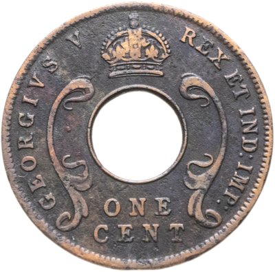 купить Британская Восточная Африка 1 цент (cent) 1923