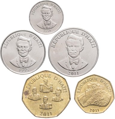 купить Гаити набор из 5 монет 1995-2011