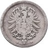 Купить Германия 50 пфеннигов (pfennig) 1875, знак монетного двора: "D" - Мюнхен