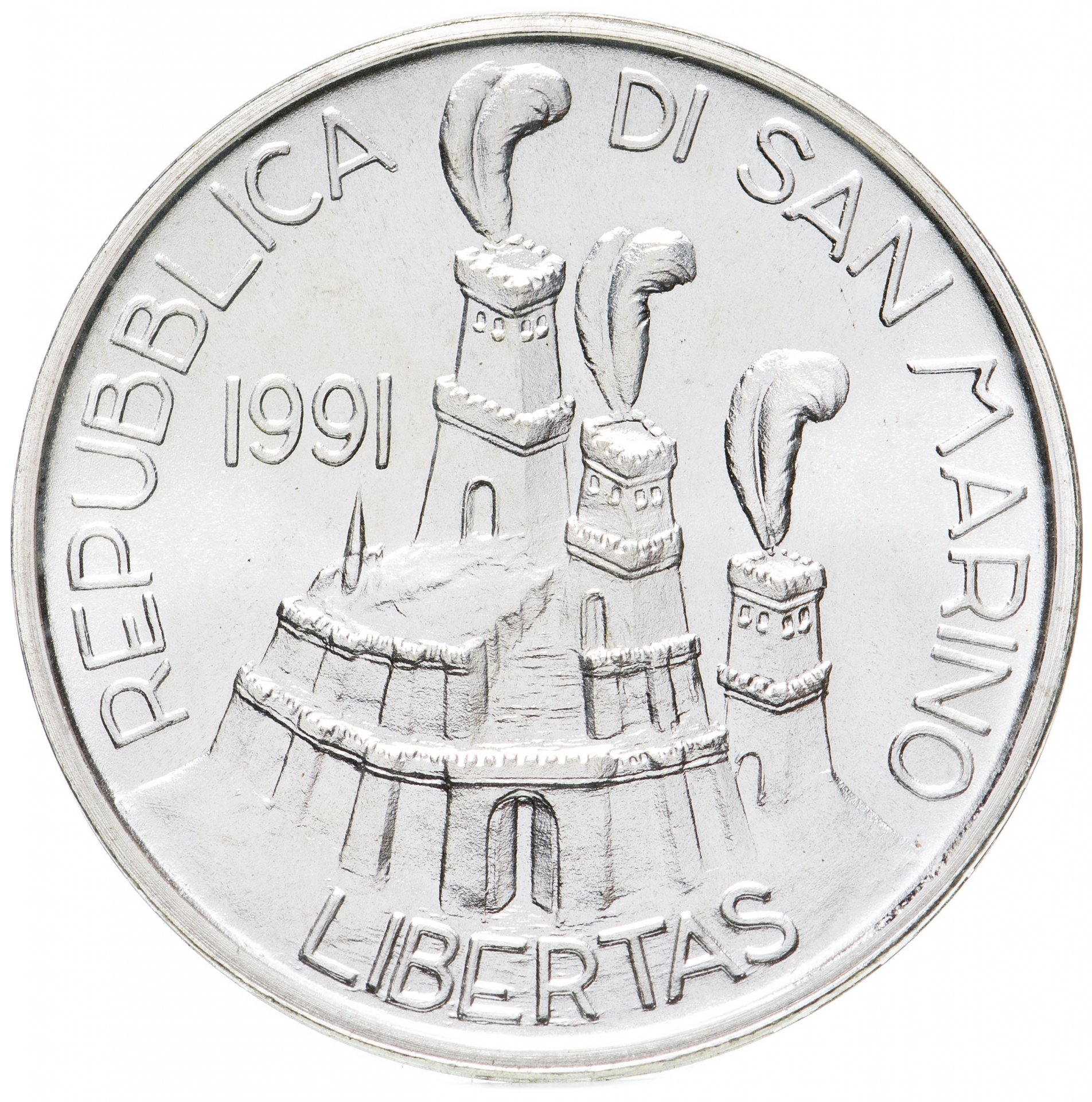 Монеты Сан Марино. Сан-Марино 1000 лир, 1991. 1000 Лир монета.