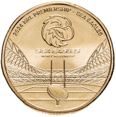 купить Австралия 1 доллар 2024 "Национальная лига регби - Мэнли Уорринга Си Иглз"