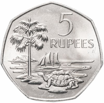 купить Сейшелы 5 рупий (rupees) 1972