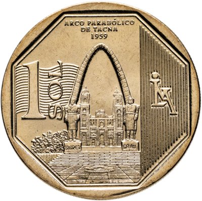 купить Перу 1 соль (sol) 2016 "Богатство и гордость Перу - Аллегорическая арка, Такна"
