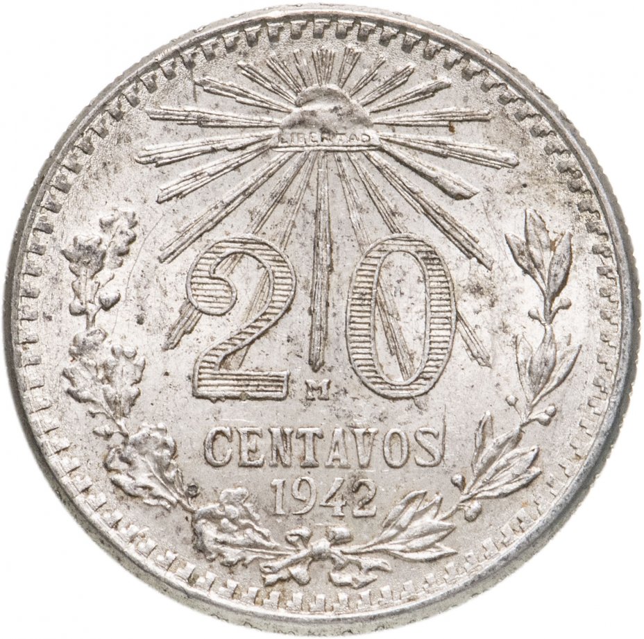 купить Мексика 20 центаво (centavos) 1942