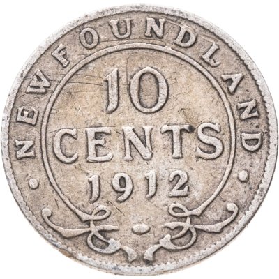 купить Ньюфаундленд 10 центов 1912