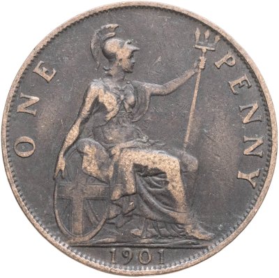 купить Великобритания 1 пенни (penny) 1901
