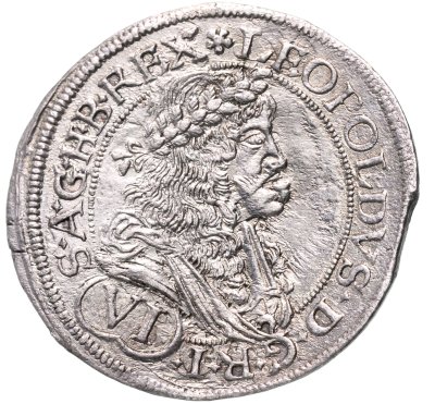 купить Австрия 6 крейцеров 1676 Имперский орел с гербом Вены