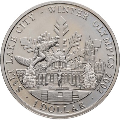 купить Острова Кука 1 доллар (dollar) 2001 XIX зимние Олимпийские Игры, Солт-Лейк-Сити 2002
