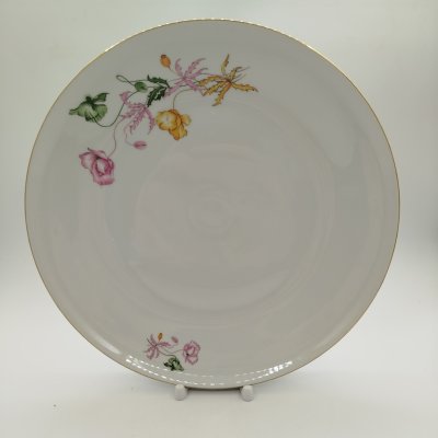 купить Блюдо округлой формы с растительным декором, фарфор, деколь, золочение, Concordia Lesov, Чехословакия, 1970-1991 гг.