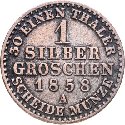 купить Германия, Пруссия 1 грош 1858 А