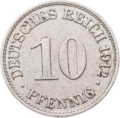 купить Германия 10 пфеннигов 1912 знак монетного двора: "A" - Берлин