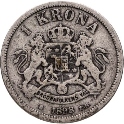 купить Швеция 1 крона (krona) 1898