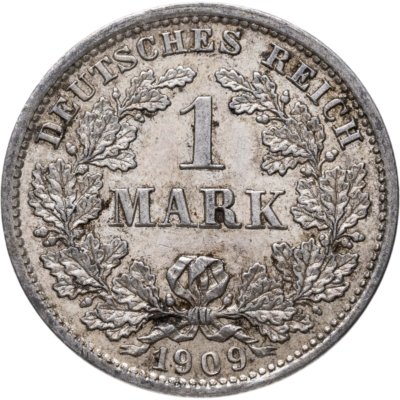 купить Германия 1 марка 1909 Знак монетного двора: "D" - Мюнхен