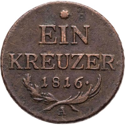 купить Австрия 1 крейцер (kreuzer) 1816, знак монетного двора "A" - Вена