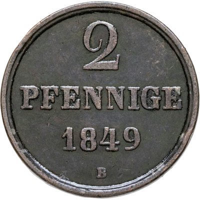 купить Германия, Королевство Ганновер 2 пфеннига 1849