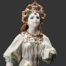 Купить Статуэтка «Волхова» (по мотивам былины о Садко), автор Н.А. Малышева, фарфор, роспись, золочение, люстр, Дулевский фарфоровый завод (Дулёво), СССР, 1957 г.