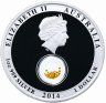 Купить Австралия 1 доллар 2014 "Сокровища мира - Австралия золото", в футляре с сертификатом