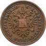 Купить Австрия 1 крейцер (kreuzer) 1851, знак монетного двора "B" - Кремница