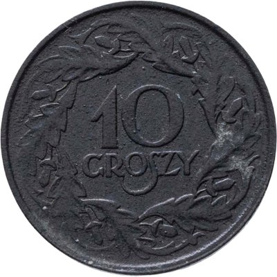 купить Польша 10 грошей (groszy) 1923 цинк (немецкая оккупация)