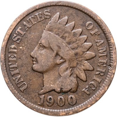 купить США 1 цент (cent) 1900 Indian Head Cent