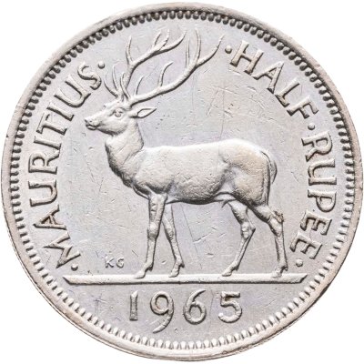 купить Маврикий 1/2 рупии (rupee) 1965