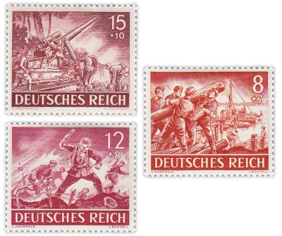 купить Германия, Третий рейх набор из 3 марок 1943 "День Вермахта. Армия"