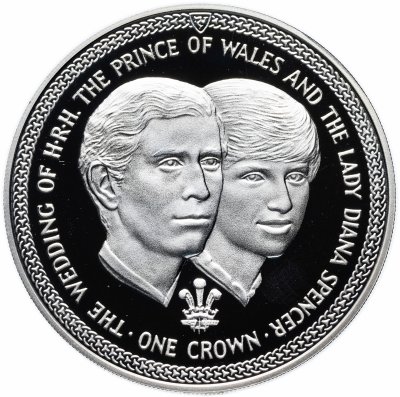 купить Остров Мэн 1 крона (crown) 1981 Свадьба Принца Чарльза и Леди Дианы