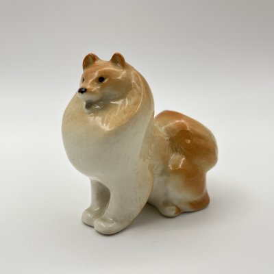 купить Статуэтка "Шпиц", скульптор Б.Я. Воробьёв, фарфор, аэрография, Ленинградский фарфоровый завод (ЛФЗ), СССР, 1986-1991 гг.