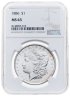 Купить США 1 доллар (dollar) 1886 "Доллар Моргана" в слабе NGC MS63