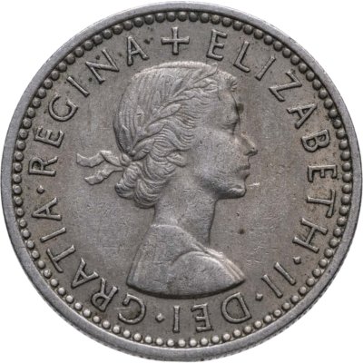 Купить Великобритания 6 пенсов (pence) 1955