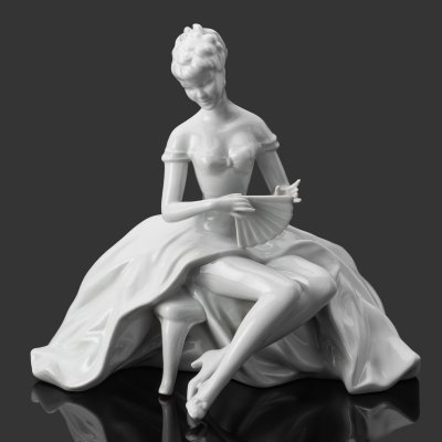 купить Статуэтка "Дама с веером", фарфор, Wallendorf, Германия, 1963-1990 гг.