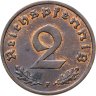 Купить Германия (Третий рейх) 2 рейхспфеннига (reichspfennig) 1939 F