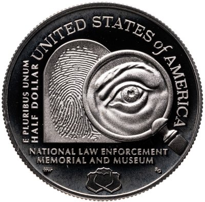 купить США 50 центов (1/2 доллара, half dollar) 2021 S Национальный мемориал и музей правоохранительных органов