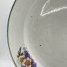 Купить Блюдо большое, украшенное изображением цветов (нарцисс и сирень), фарфор, деколь, Дулевский фарфоровый завод (Дулёво), СССР, 1940-1950 гг.