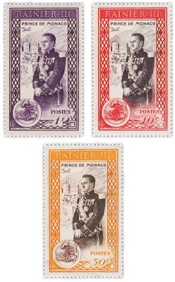 купить Монако набор из 3 марок 1950
