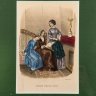 Купить Иллюстрация к французскому журналу мод "Modes Francaises", выпуск январь 1850 года, автор Элоиза Лелуар (Heloise Leloir), бумага, печать, картон, шпон (рама), Франция, 1850-1900 гг.