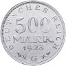 Купить Германия 500 марок 1923, знак монетного двора "G" — Карлсруэ