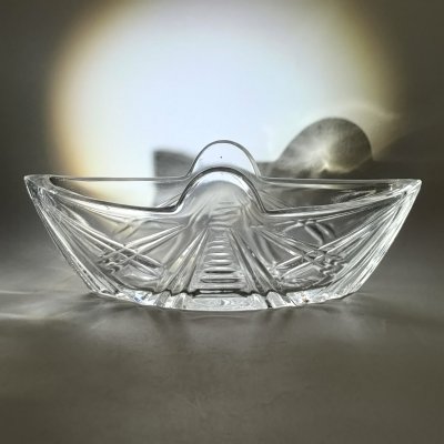 купить Ваза для конфет в форме ладьи, хрусталь, алмазная грань, СССР, 1970-1990 гг.