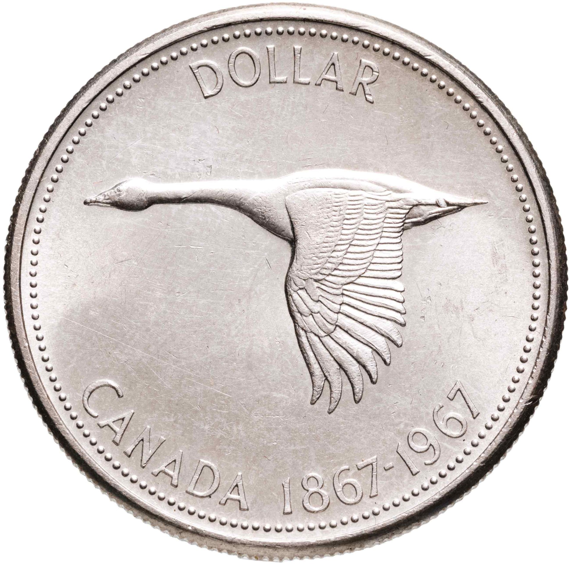 Монета Канада 1 доллар (dollar) 1967 