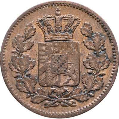 купить Германия, Бавария 2 пфеннига 1866