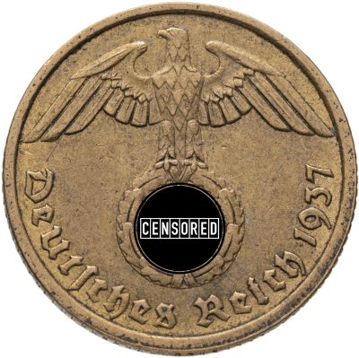 купить Германия, Третий рейх 10 рейхспфеннигов (reichspfennig) 1937