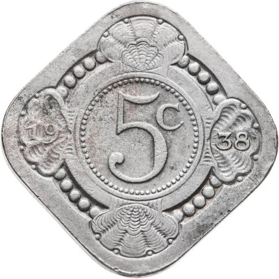купить Нидерланды 5 центов (cents) 1938