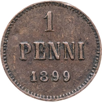 купить 1 пенни 1899, монета для Финляндии