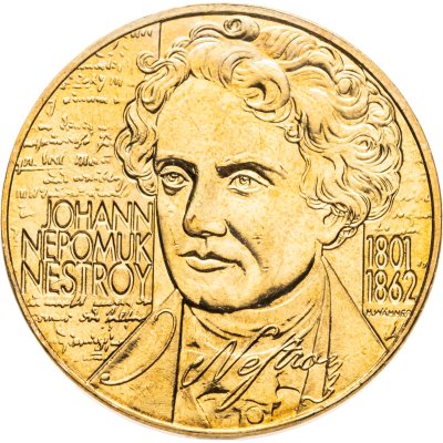 купить Австрия 20 шиллингов 2001 200 лет со дня рождения Иоганна Нестроя