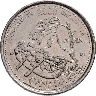 купить Канада 25 центов (квотер, quarter dollar) 2000 "Миллениум - Креативность"