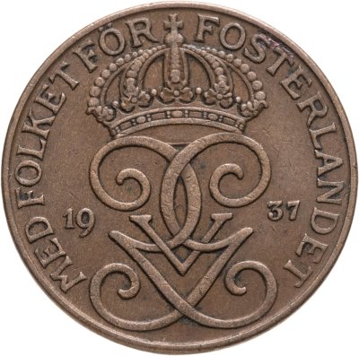 купить Швеция 5 эре (ore) 1937