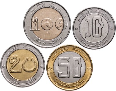 купить Алжир набор из 10, 20, 50, 100 динаров 2018 (4 шт.)