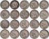 Купить Аргентина набор монет 5 сентаво 1920-1942 (20 штук, кроме 1931 и 1934 годов)