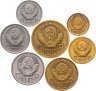 Купить Полный годовой набор монет 1956 года 1, 2, 3, 5, 10, 15, 20 копеек (7 монет)